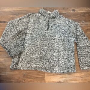 MV Sport XXL Gray Sugarland Sherpa Fleece Pullover Sweatshirt Sweater 1/4 Zip